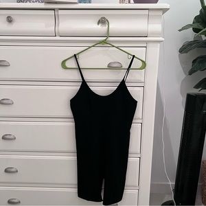 Black ribbed onesie romper